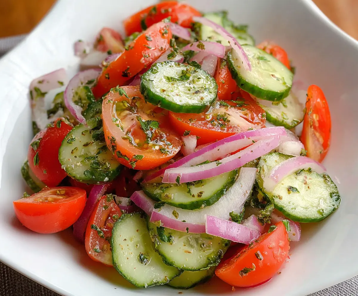 Refreshing Cucumber Tomato Red Onion Salad for Summer Bliss