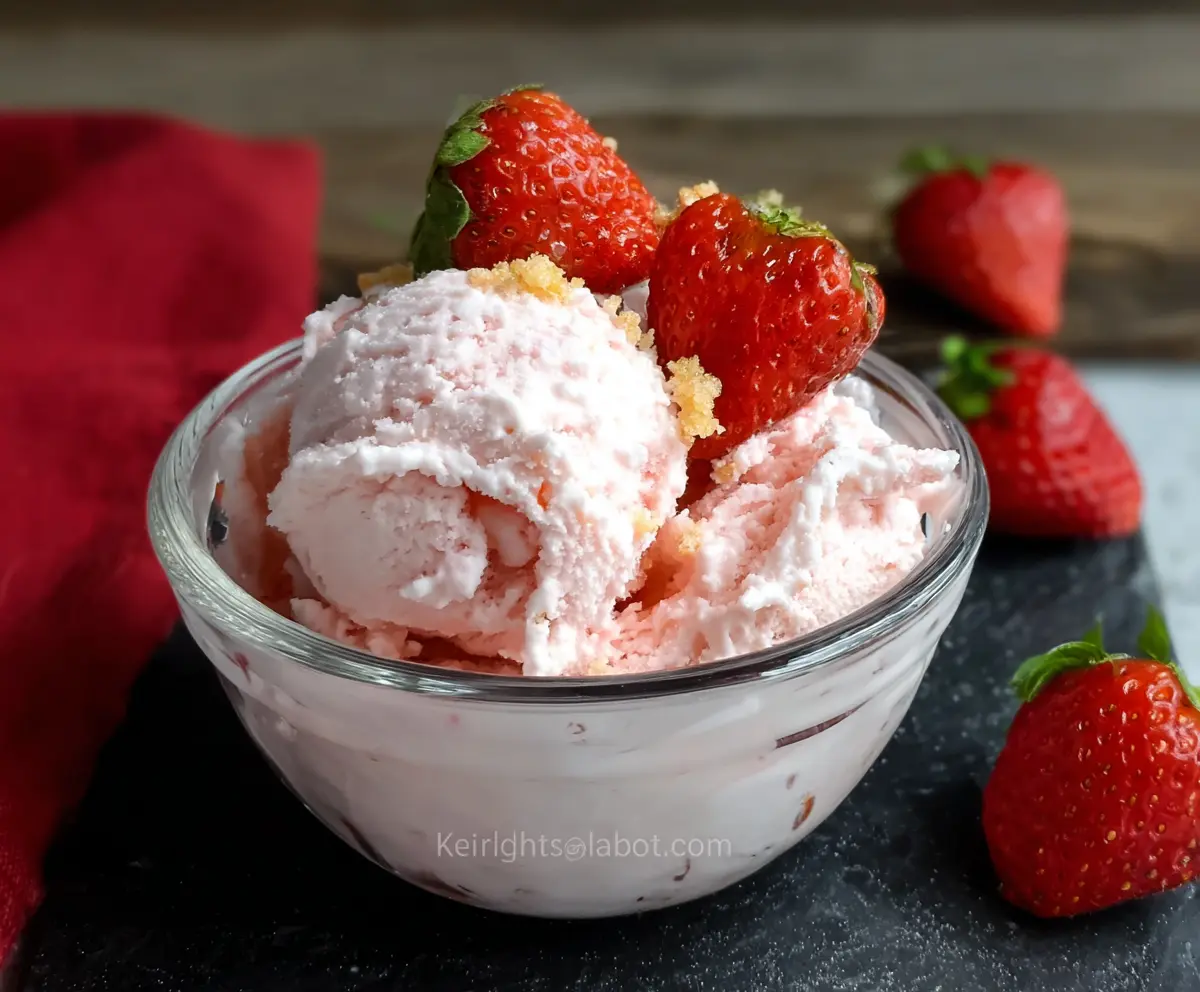 Strawberry Cottage Cheese Ice Cream (High Protein Low Carb)