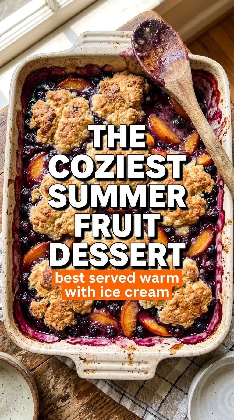 Blueberry Nectarine Cobbler juicy buttery summer dessert