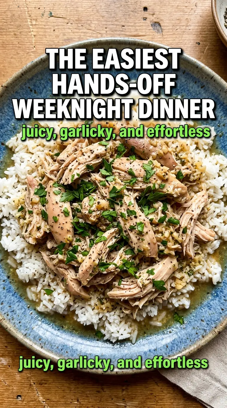Crockpot Chicken Thighs, juicy garlic butter, slow cooker