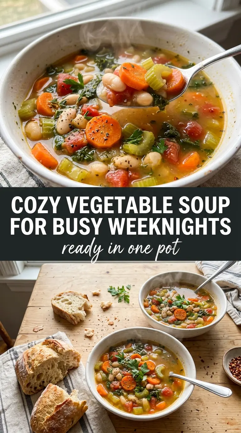 Hearty Vegetable Soup brothy tender vegetables