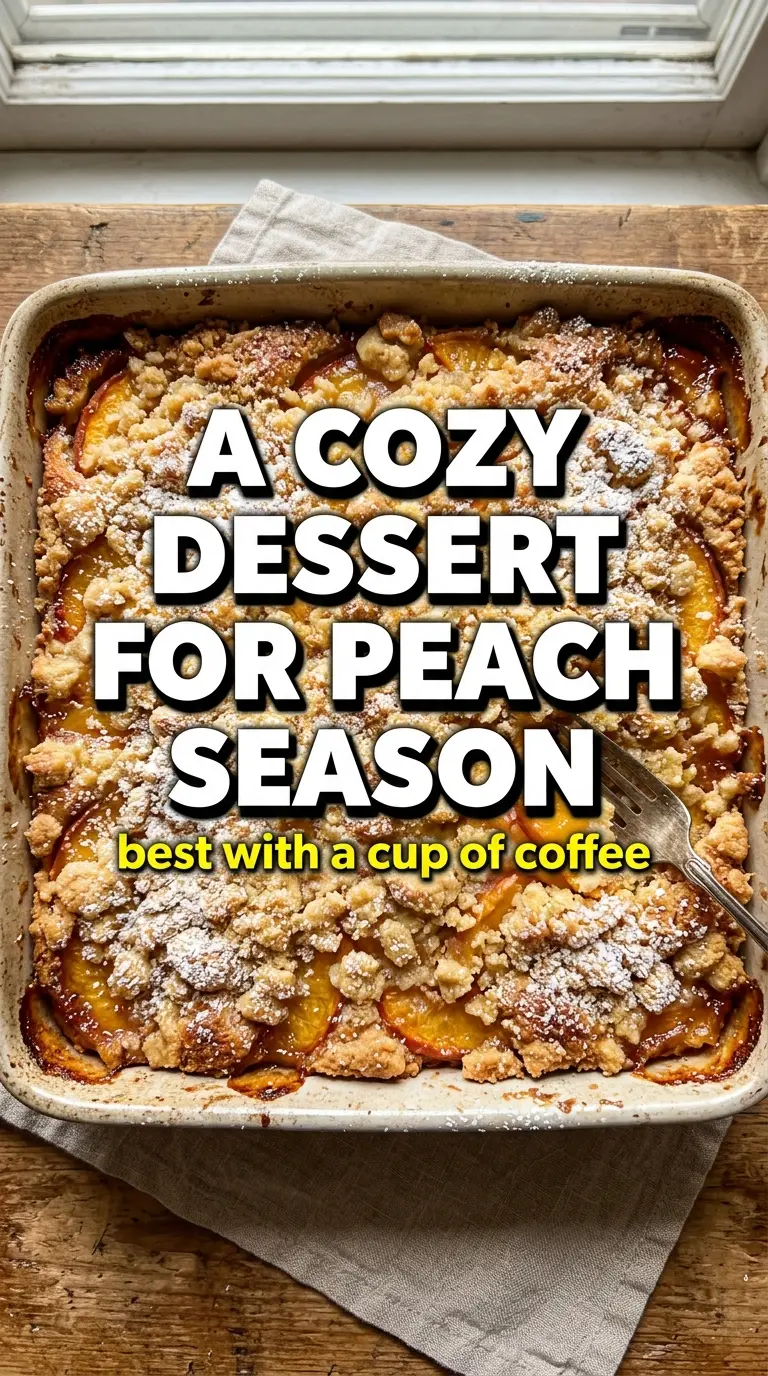 Italian Peach Crumb Cake tender buttery peaches crumb topping