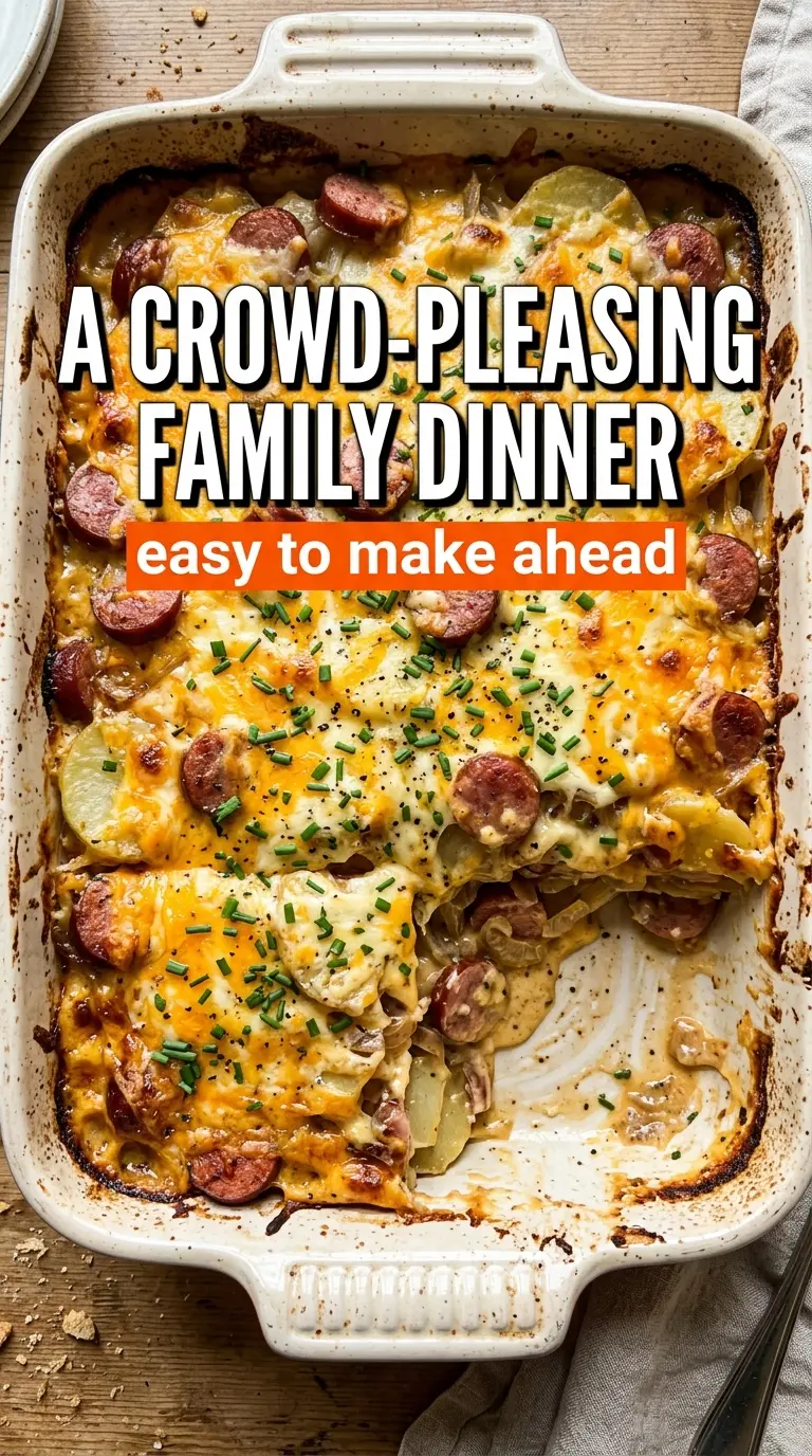 Kielbasa Sausage Cheesy Potato Casserole smoky cheesy hearty