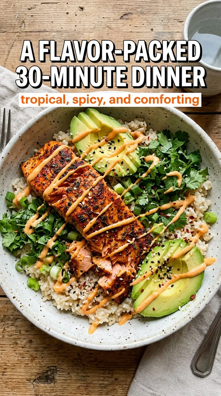 Spicy Salmon Bowls with Coconut Rice