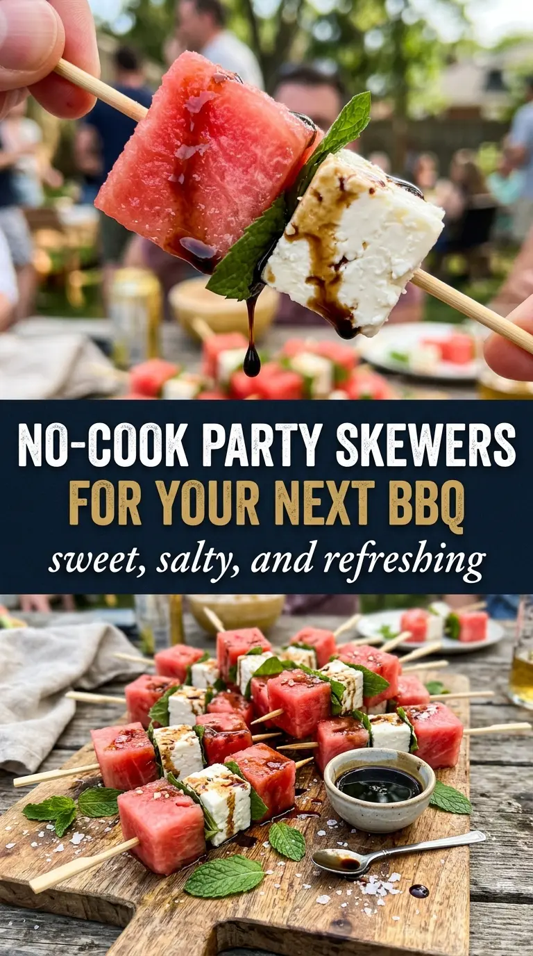 Watermelon Feta Salad Skewers juicy fresh refreshing