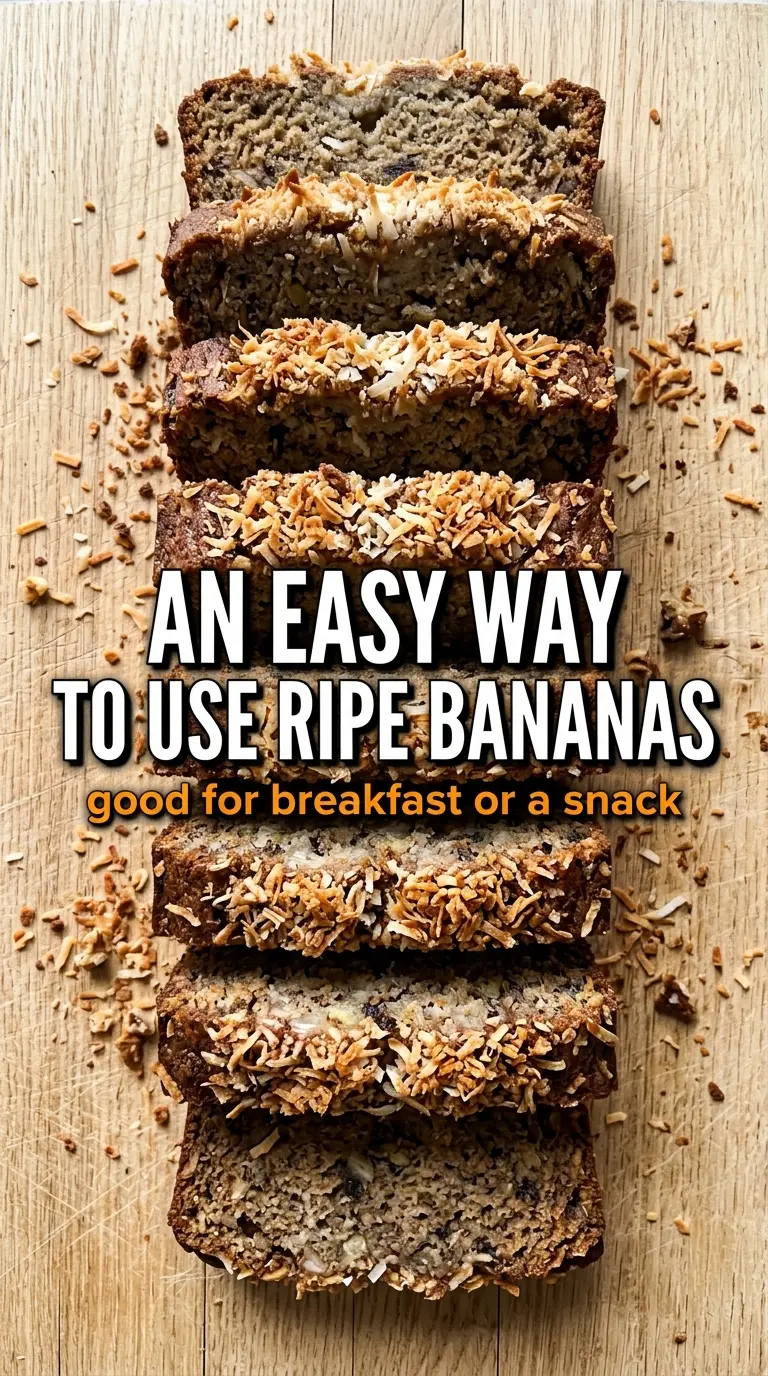 Coconut Banana Bread tropical moist loaf