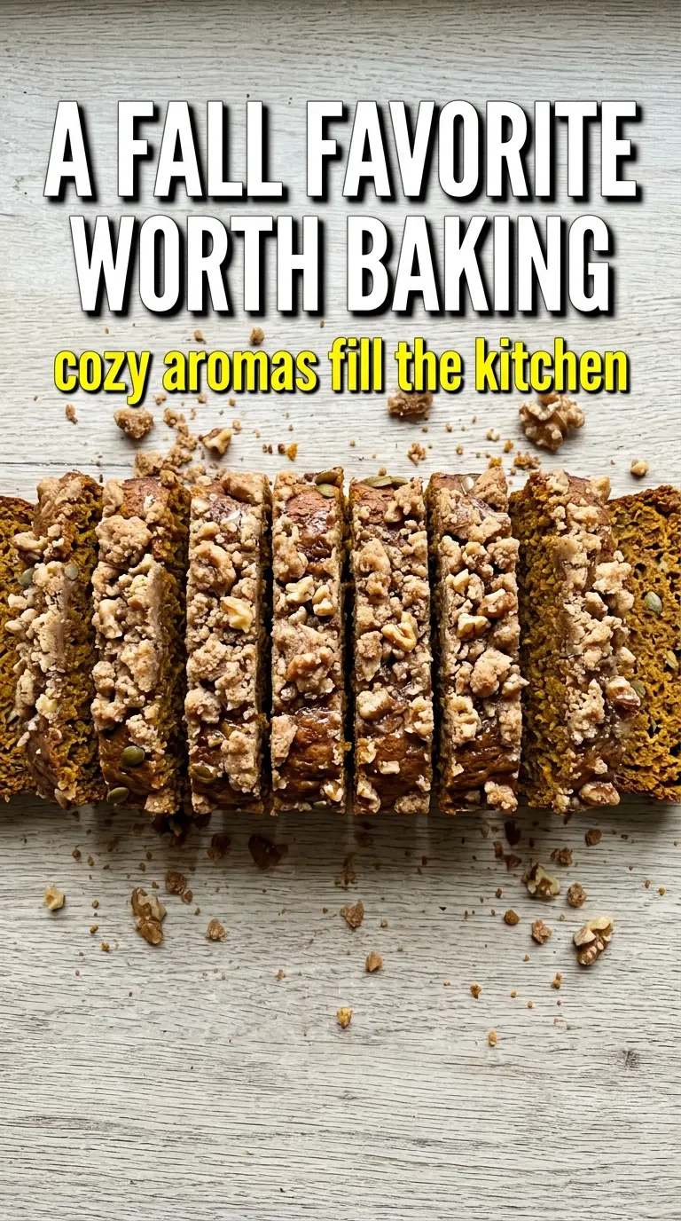 Pumpkin Bread With Maple Walnut Streusel
