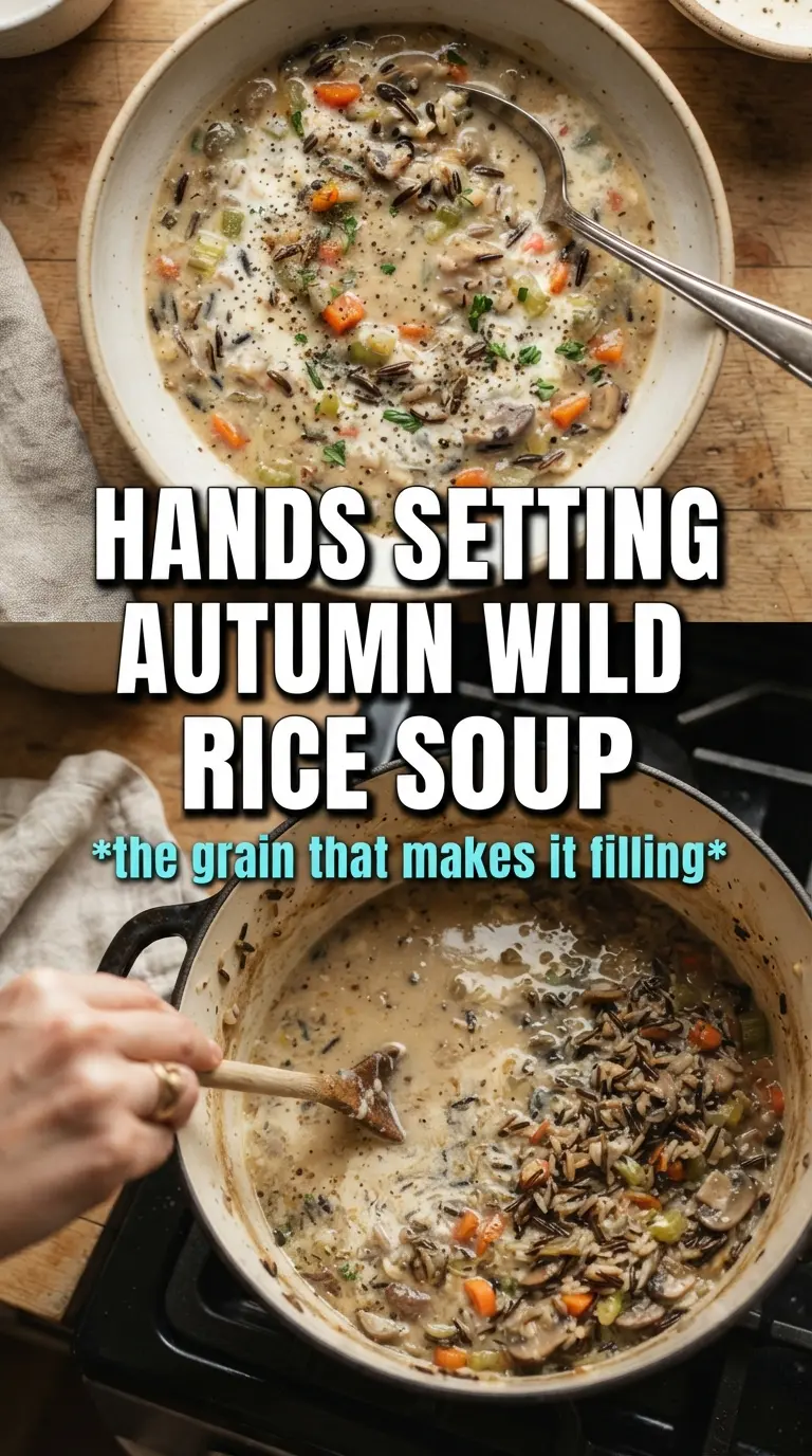 Autumn wild rice soup creamy hearty