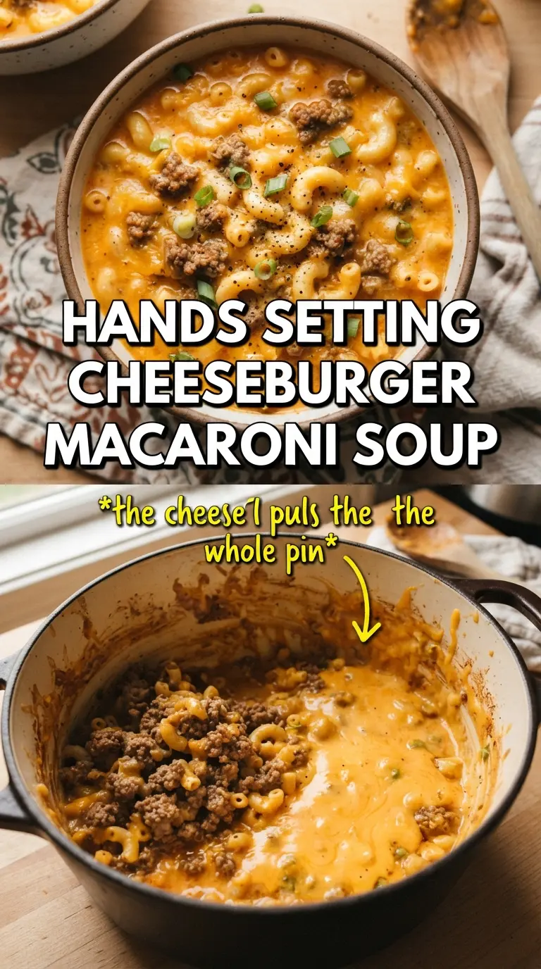 Cheeseburger Macaroni Soup creamy cheesy hearty