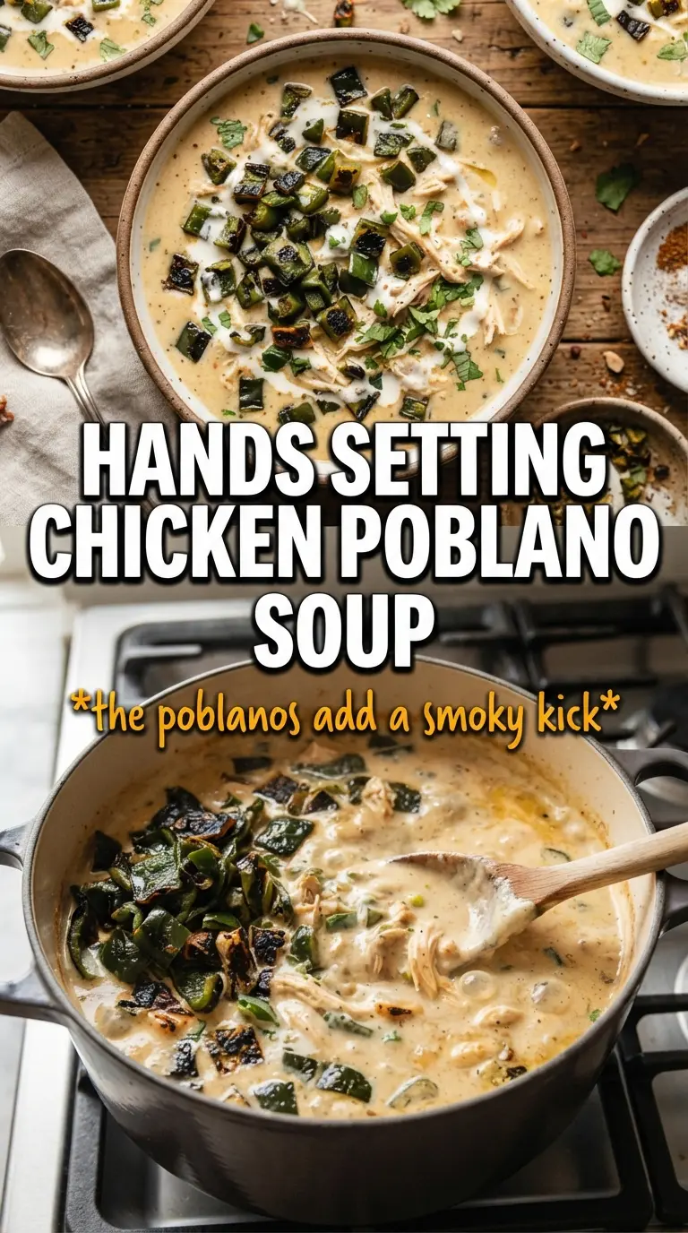 Chicken Poblano Soup smoky creamy