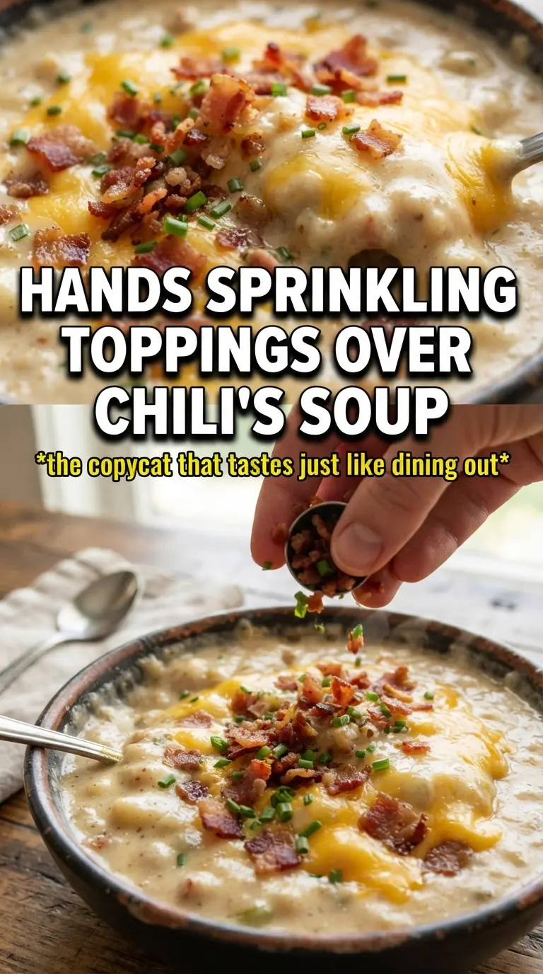 Copycat Chili's Baked Potato Soup creamy loaded comfort