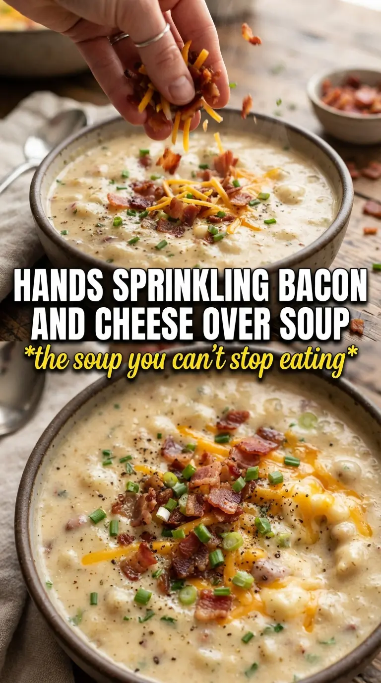 Crock Pot Crack Potato Soup cheesy bacon ranch