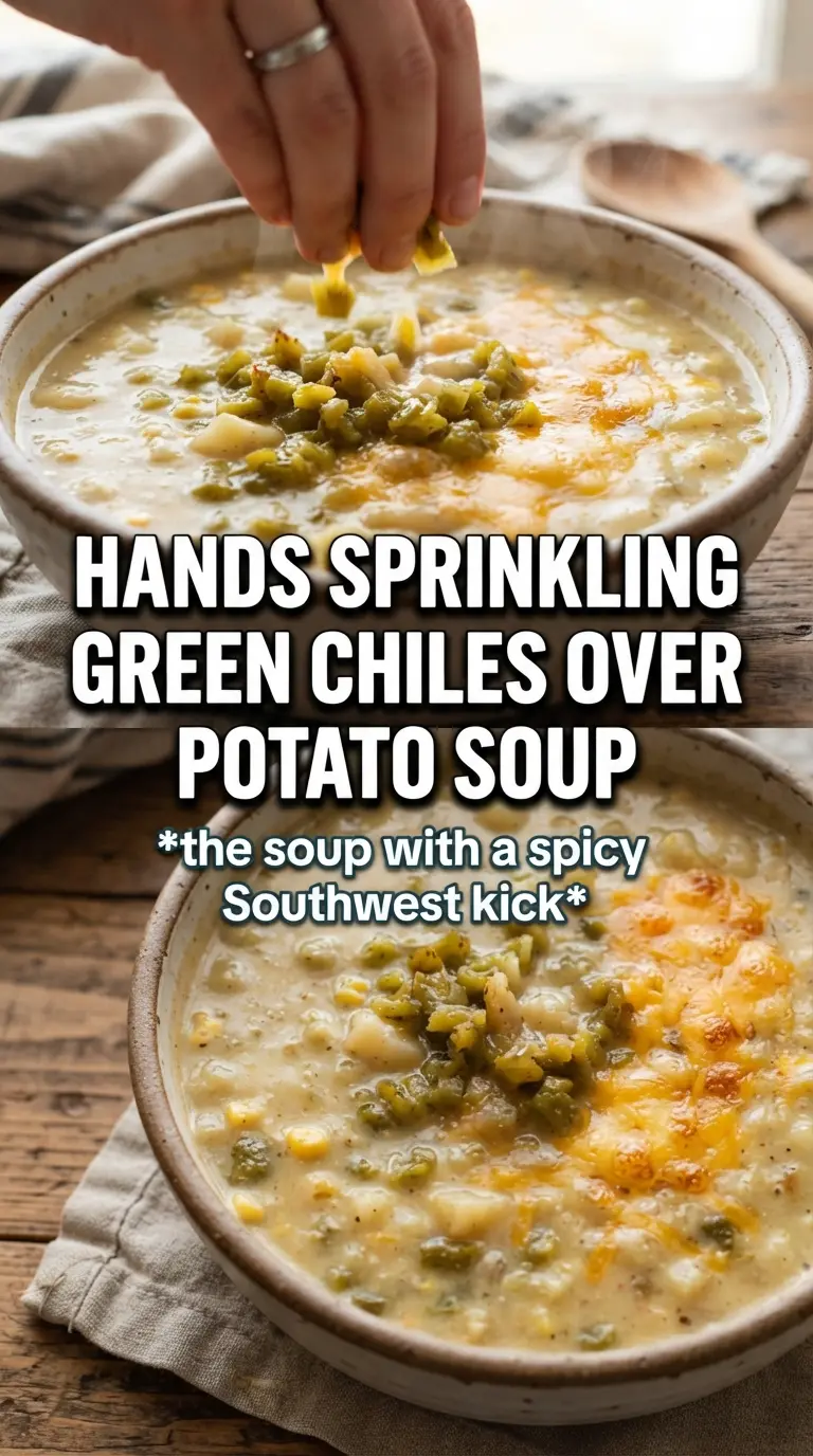 Potato Soup With Cheese and Green Chiles creamy Tex-Mex