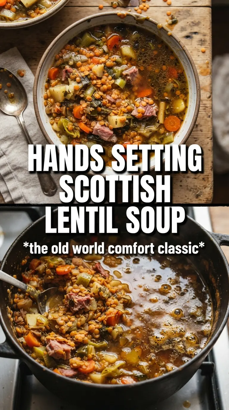 Scottish Lentil Soup thick golden-orange creamy