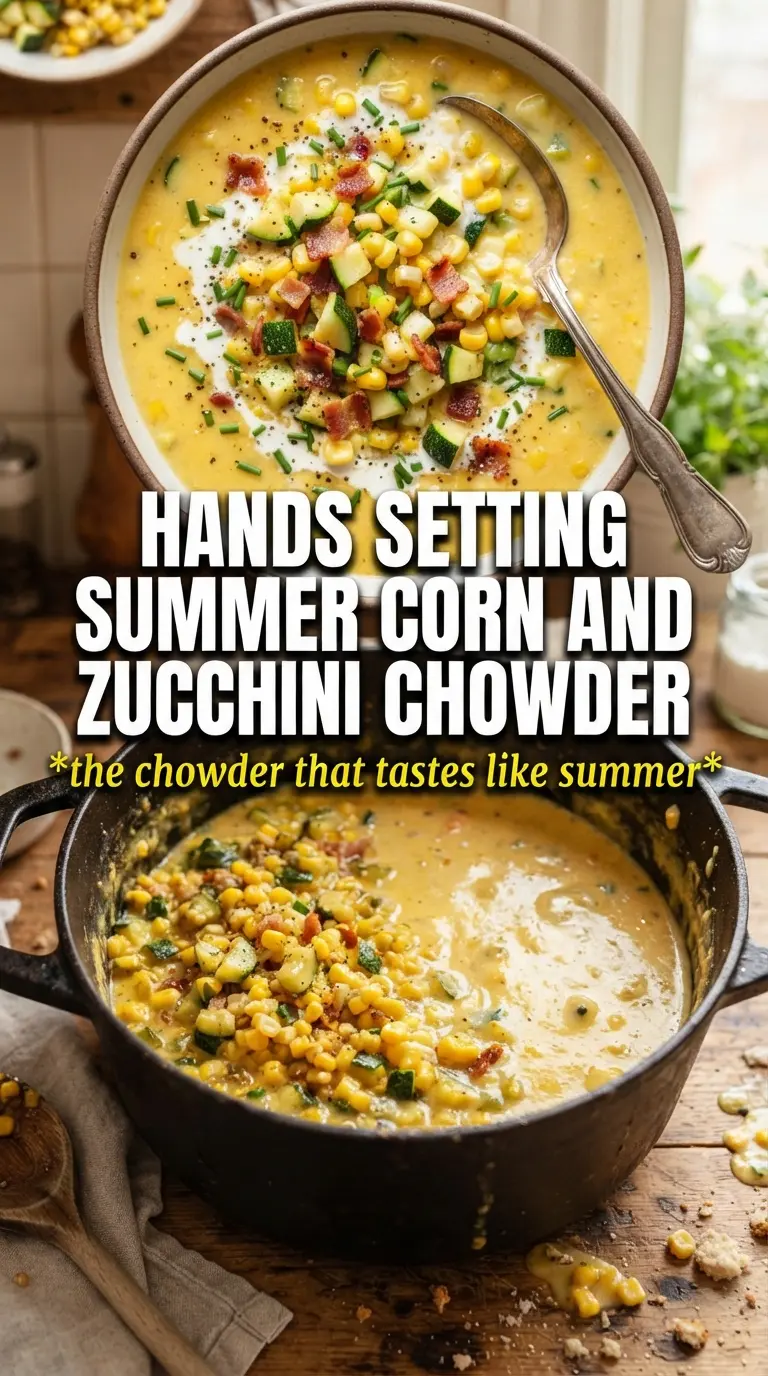 Summer Corn and Zucchini Chowder creamy golden fresh basil