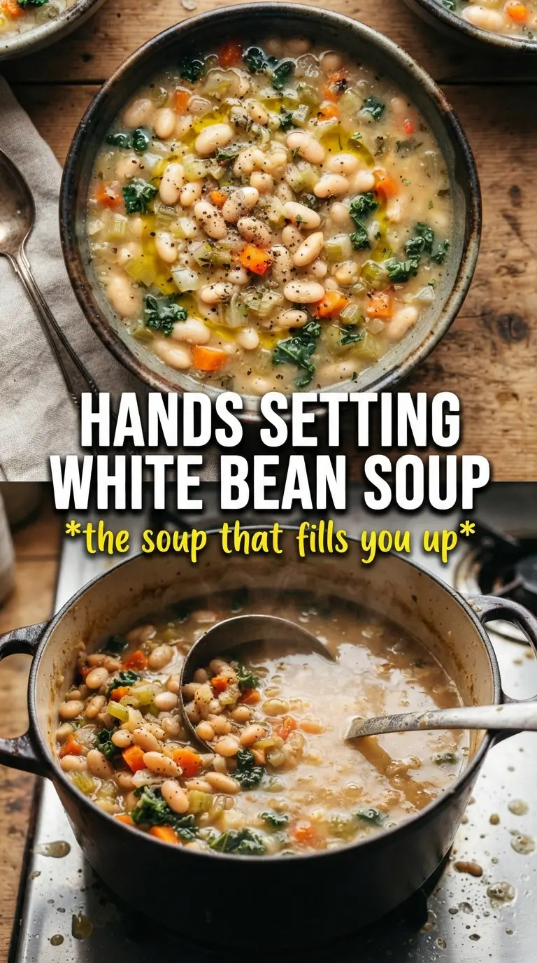 White Bean Soup creamy garlicky broth