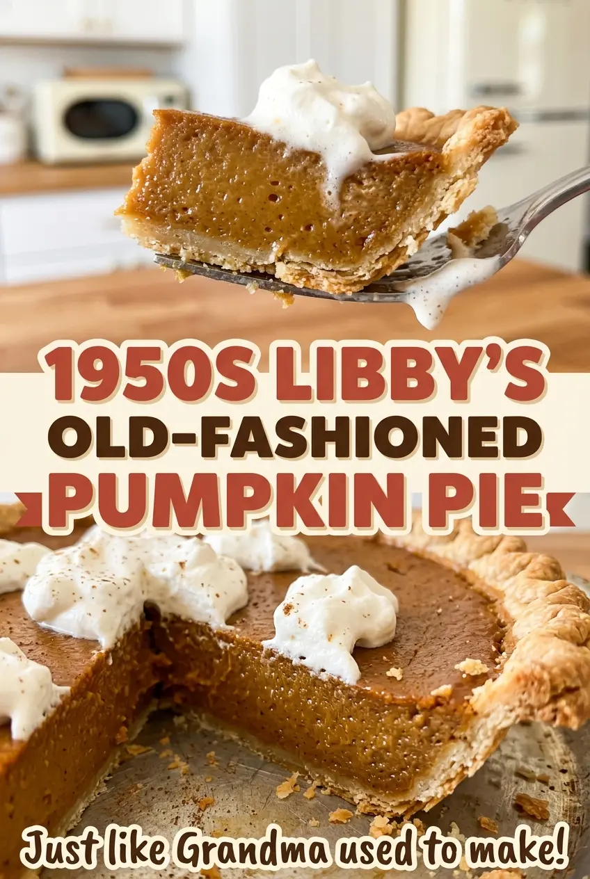 1950s Libbys Old Fashioned Pumpkin Pie spiced custard