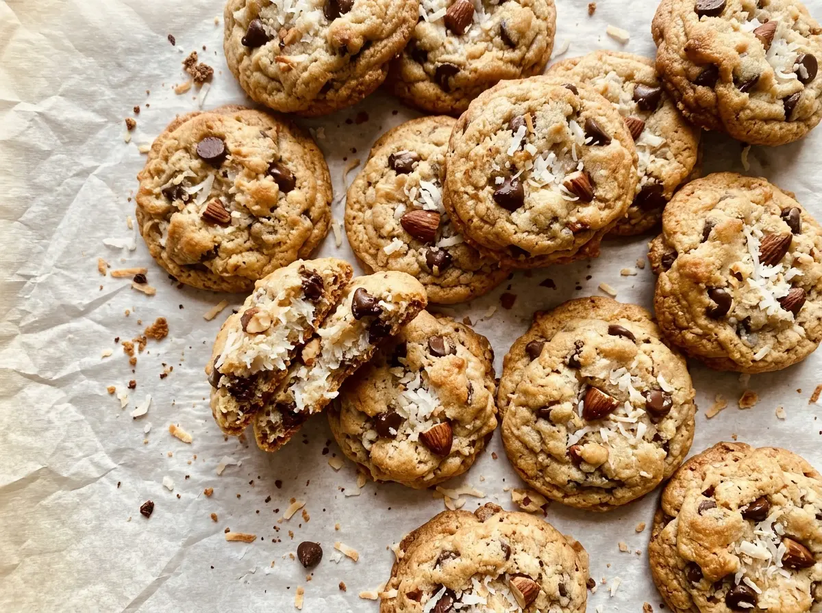 Almond Joy Cookies toasted coconut chocolate