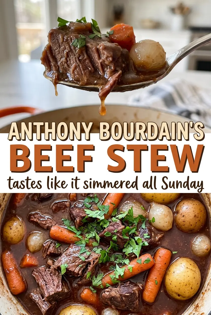 Anthony Bourdain's Beef Stew, wine-rich and hearty