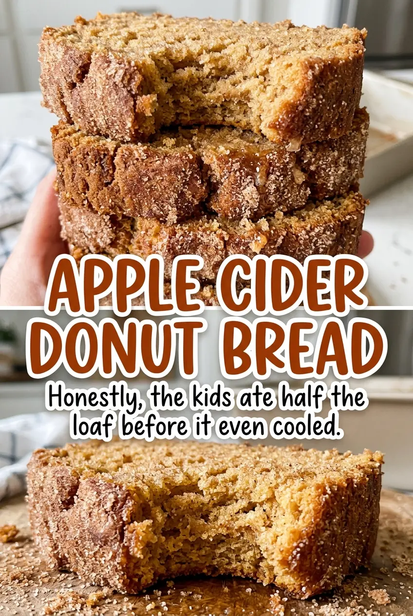 Apple Cider Donut Bread cinnamon sugar crust