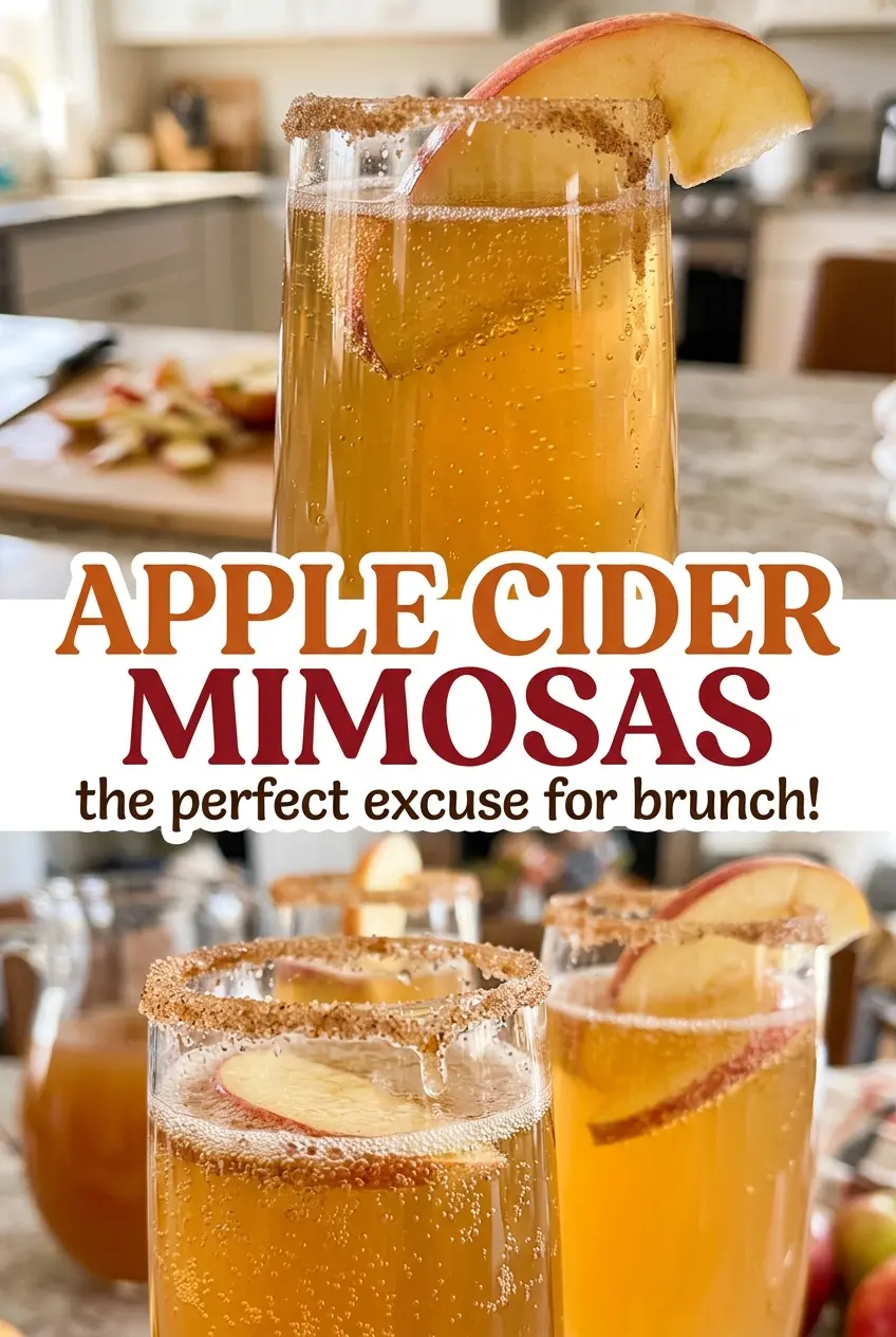 Apple Cider Mimosas crisp sparkling pour