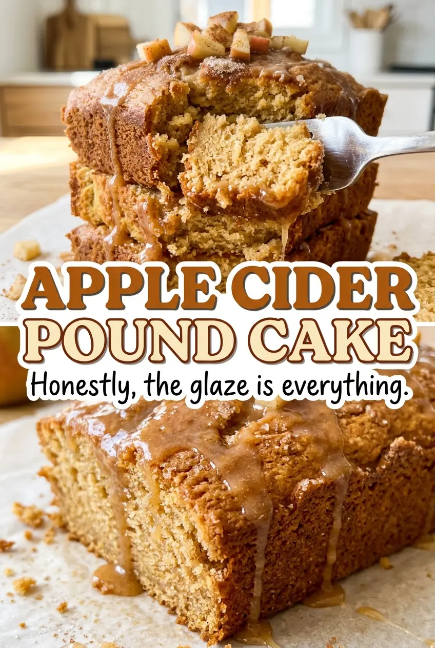 Apple Cider Pound Cake golden tender slices