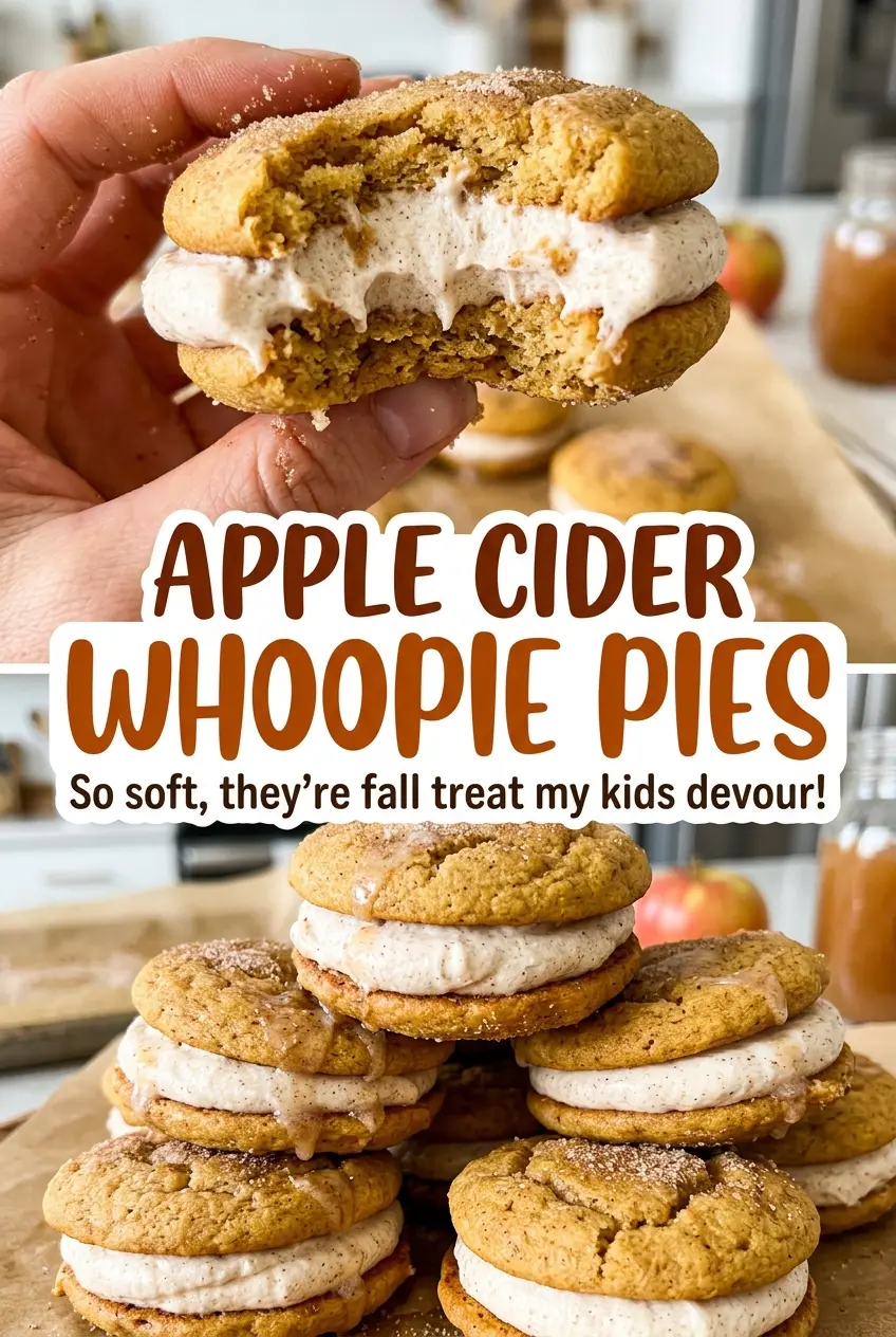 Apple Cider Whoopie Pies, fluffy cider cakes