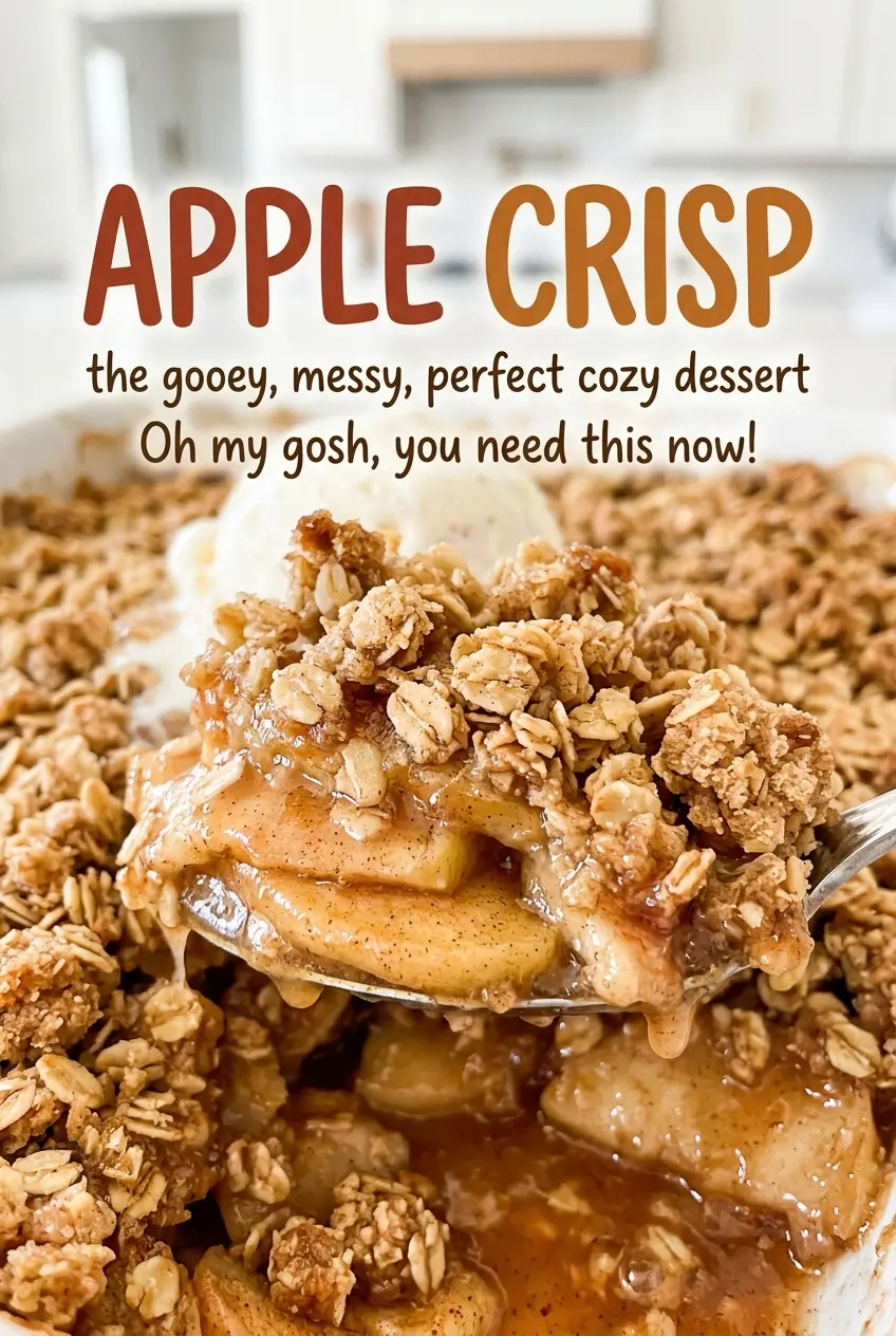 Apple crisp bubbling cinnamon apples
