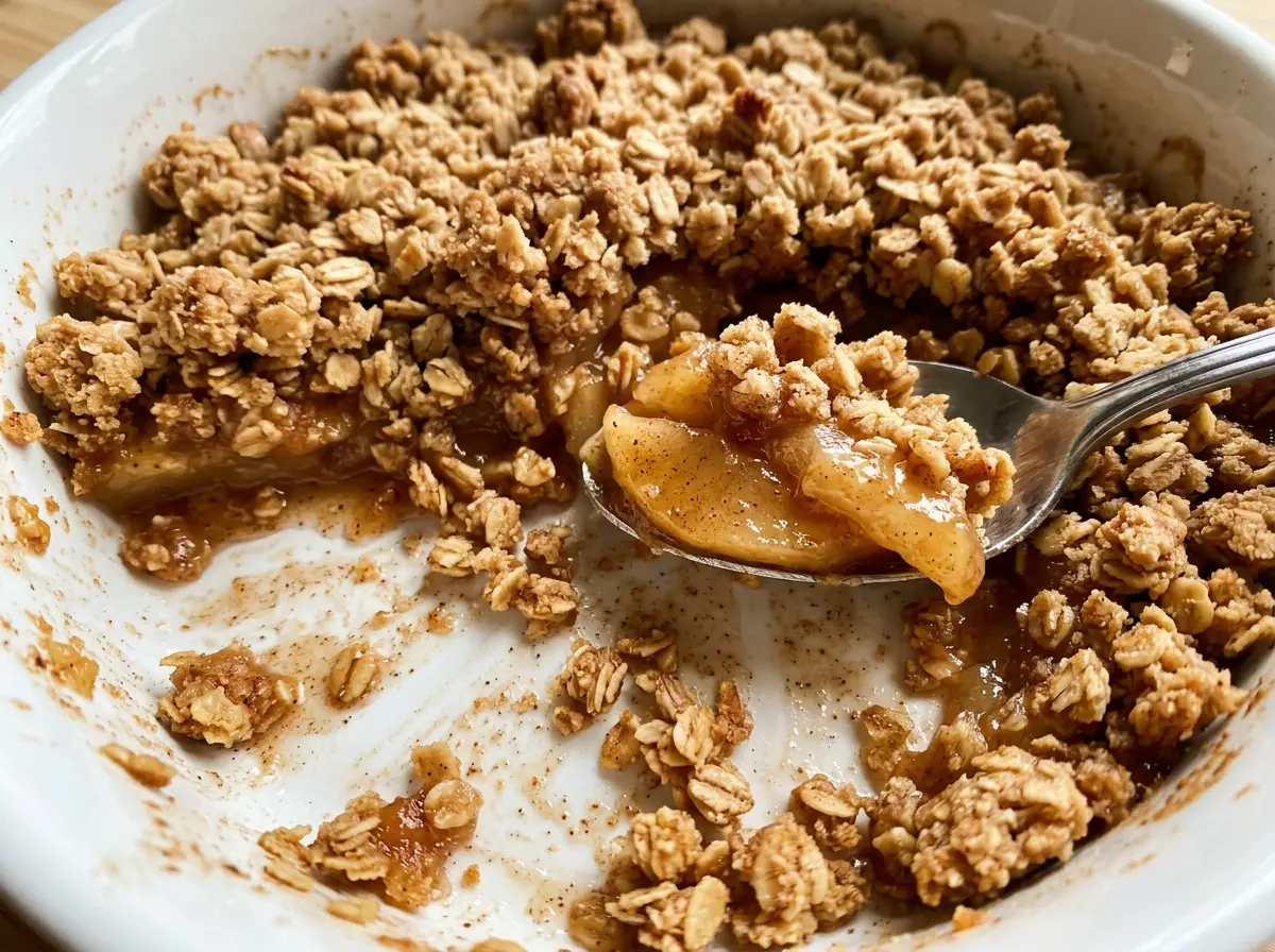 Apple crisp golden oat topping