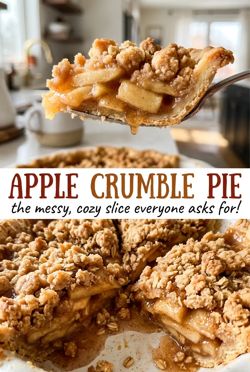 Apple Crumble Pie golden crumb