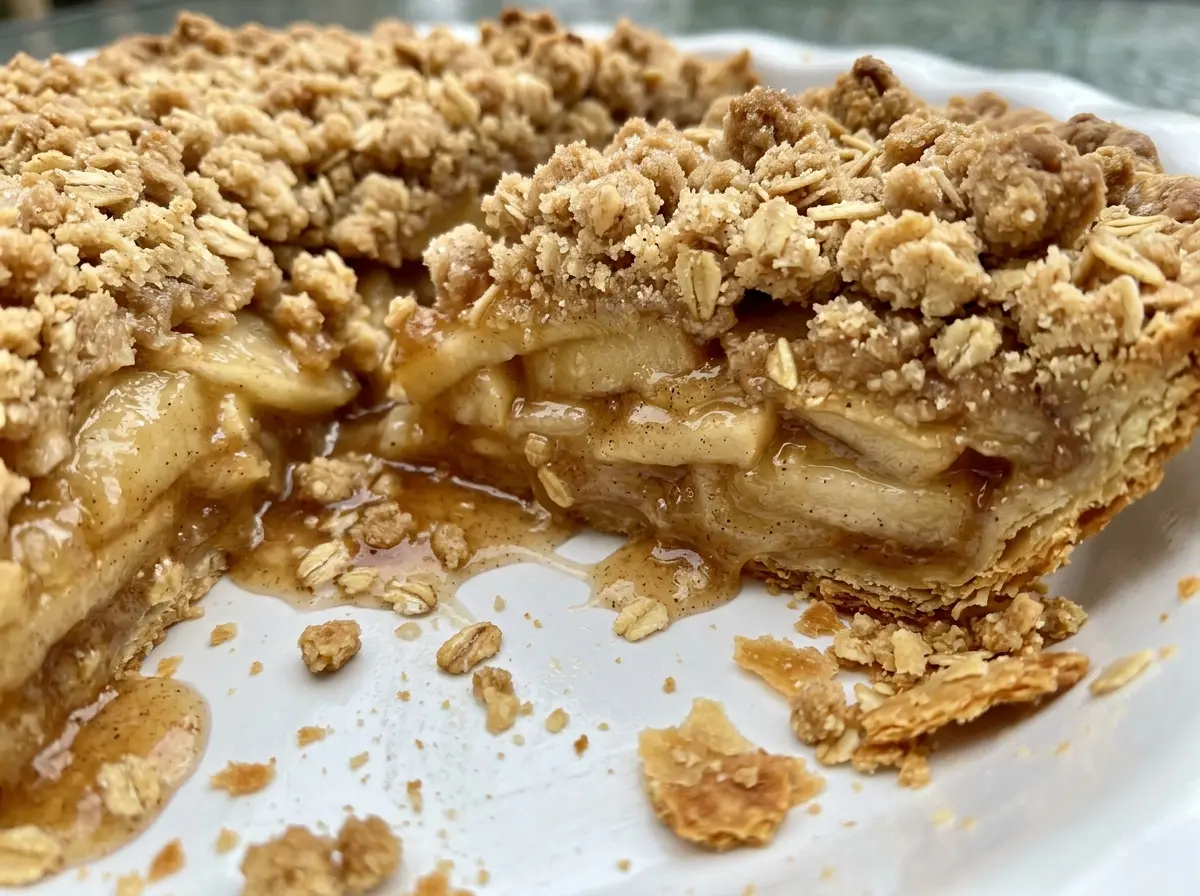 Apple Crumble Pie golden crumb