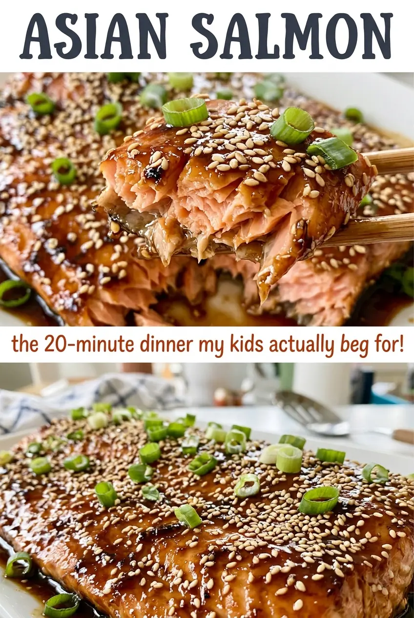 Asian salmon flaky honey-soy fillets