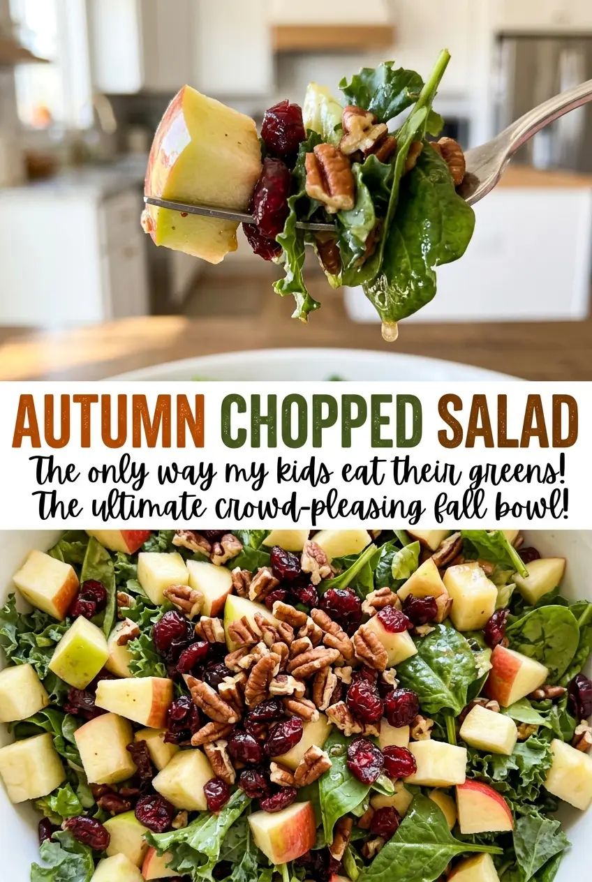 Autumn Chopped Salad fruit pecans goat cheese
