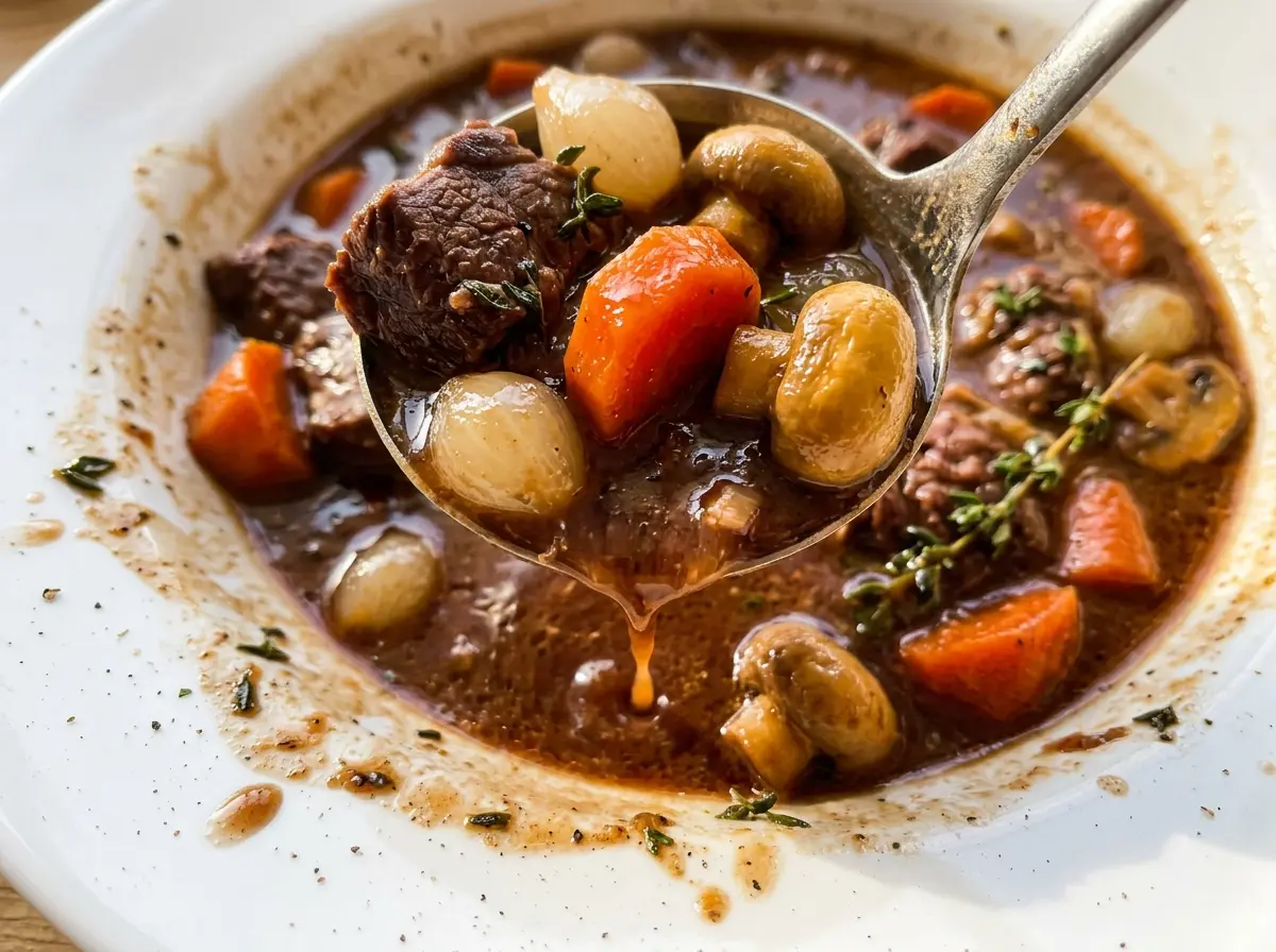 Beef Bourguignon rich braised stew