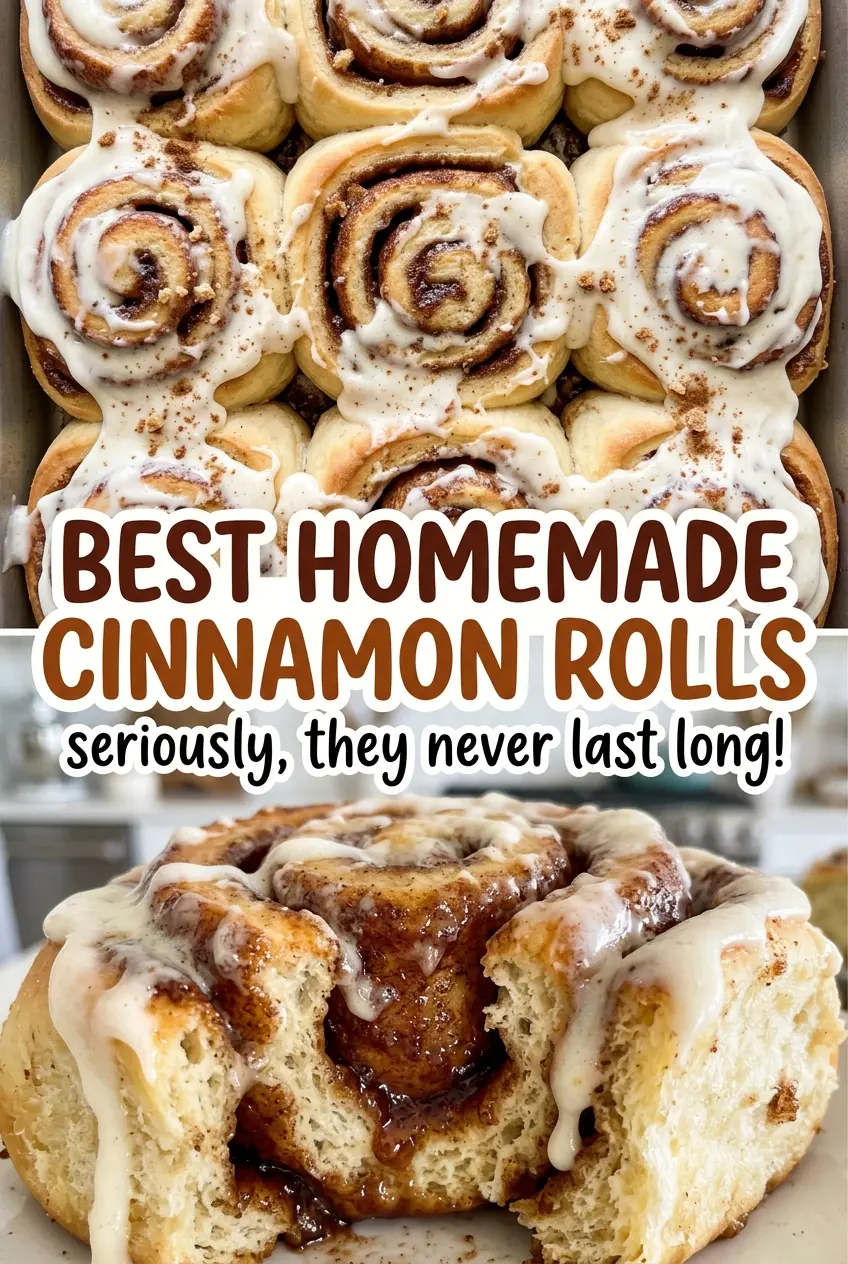 Best Homemade Cinnamon Rolls cream cheese frosting