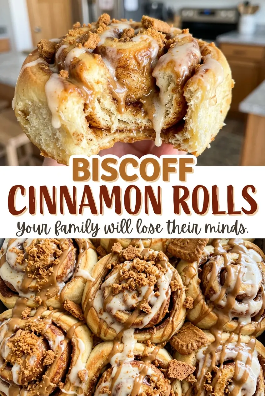 Biscoff Cinnamon Rolls soft cinnamon swirls