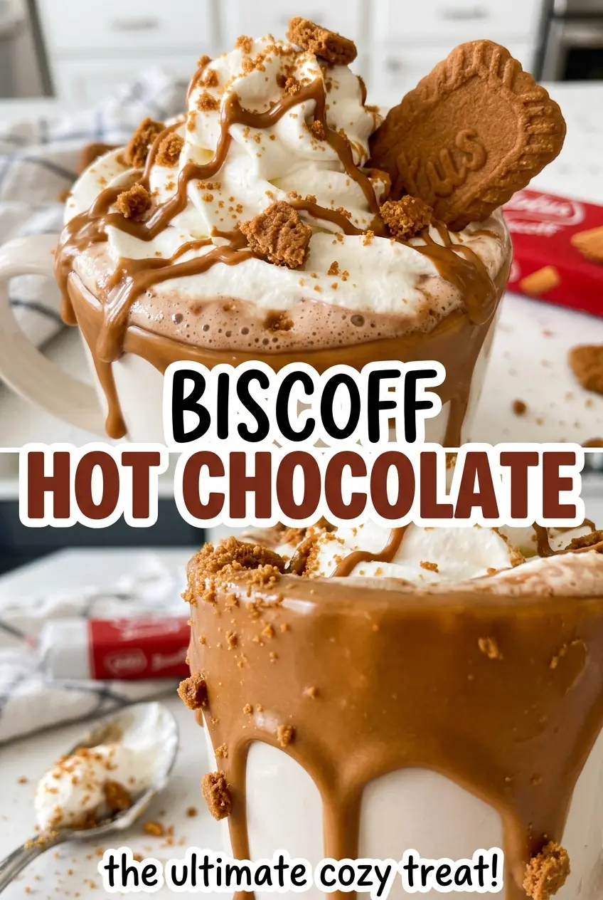 Biscoff Hot Chocolate, rich and silky