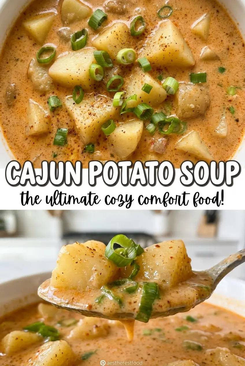 Cajun Potato Soup with smoky sausage