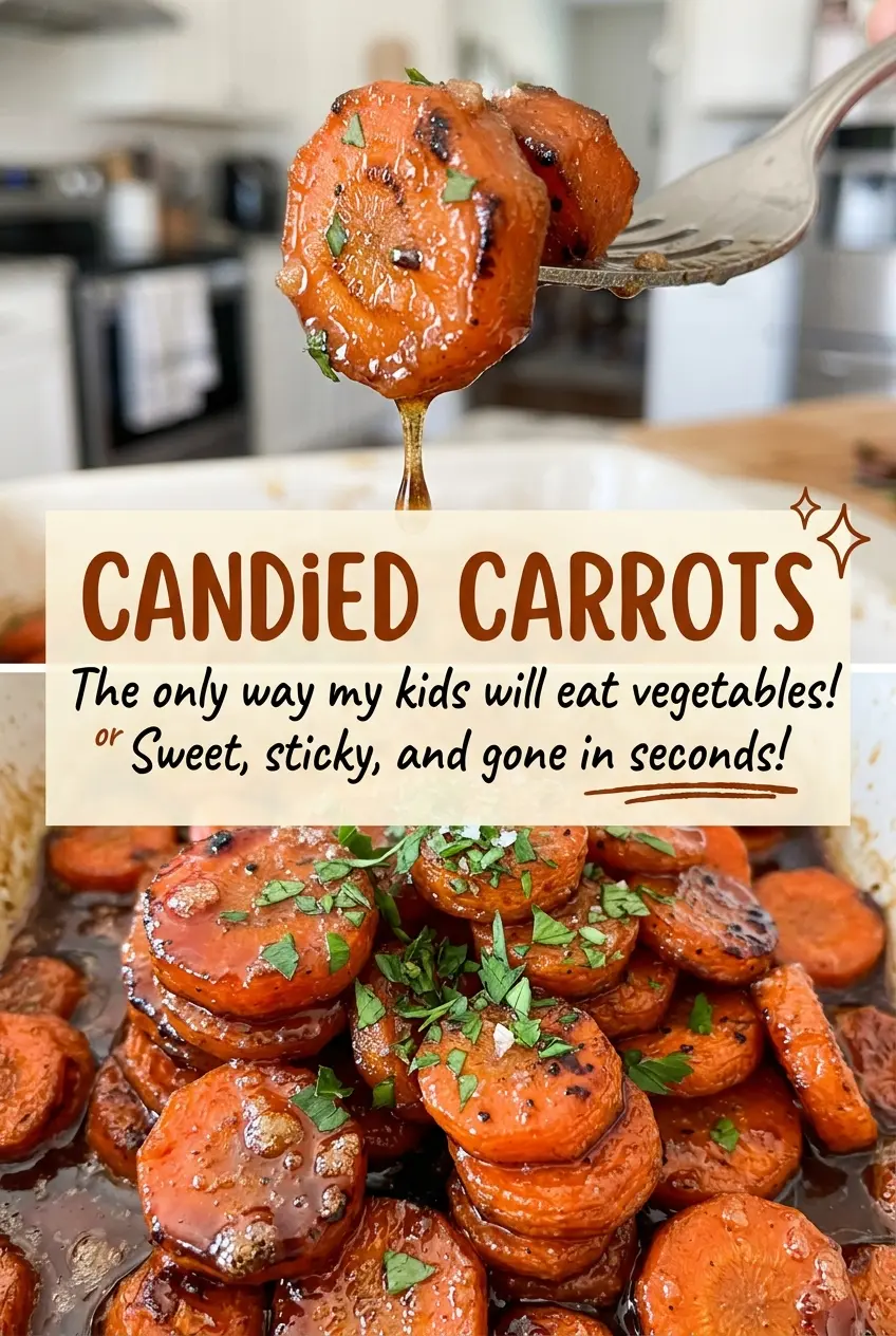 Candied carrots tender glossy coins