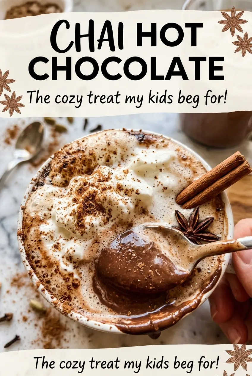 Chai hot chocolate rich and aromatic