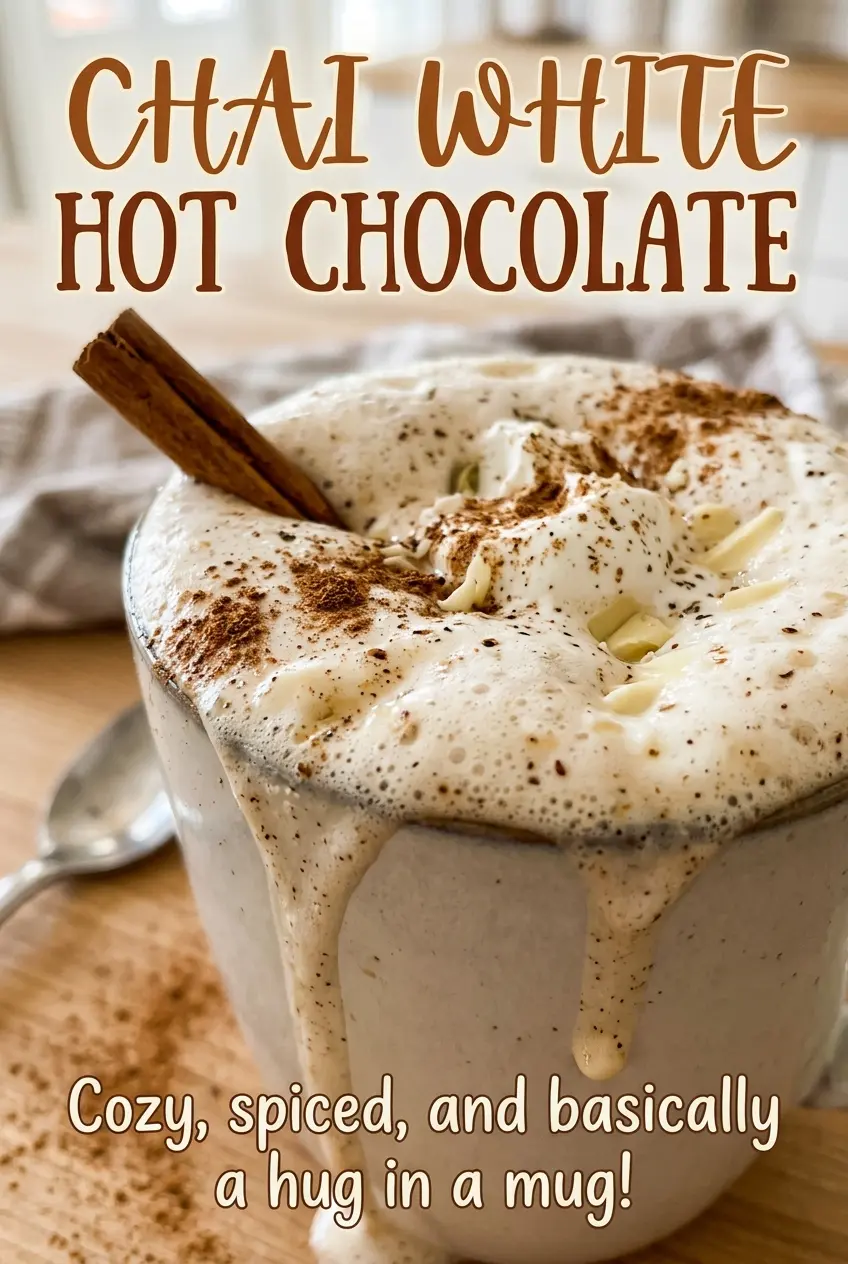Chai White Hot Chocolate warm creamy closeup
