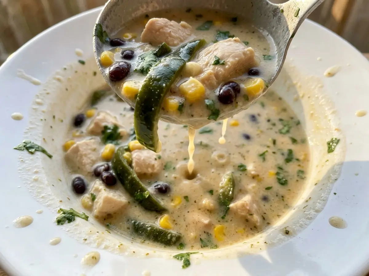 Chicken Poblano Soup creamy green chile