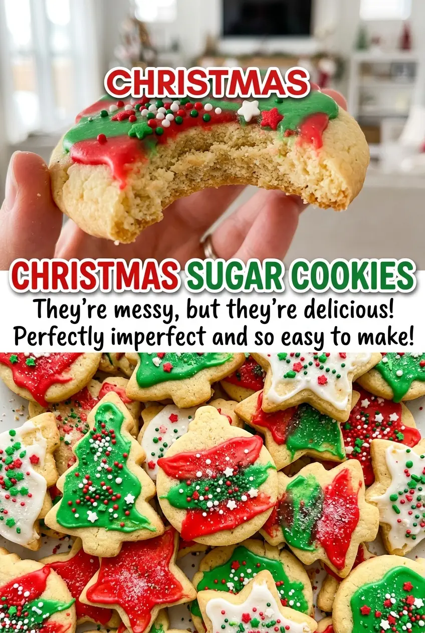 Christmas Sugar Cookies sugar-dusted cutouts