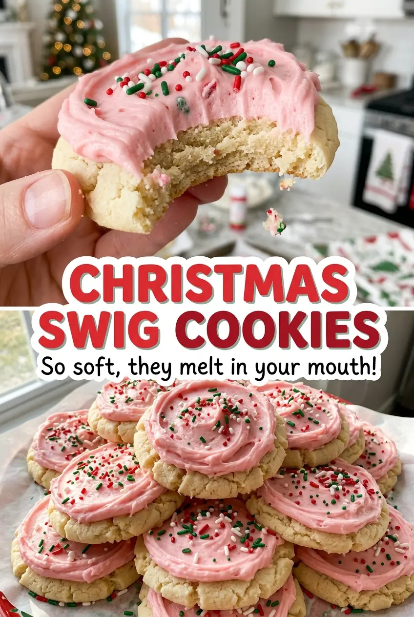 Christmas Swig Cookies red green frosting