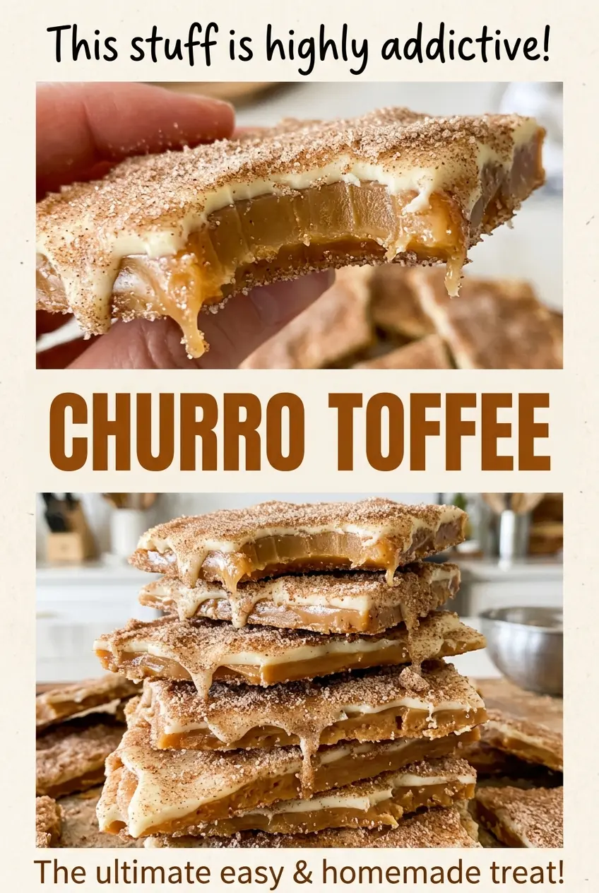 Churro Toffee white chocolate coating