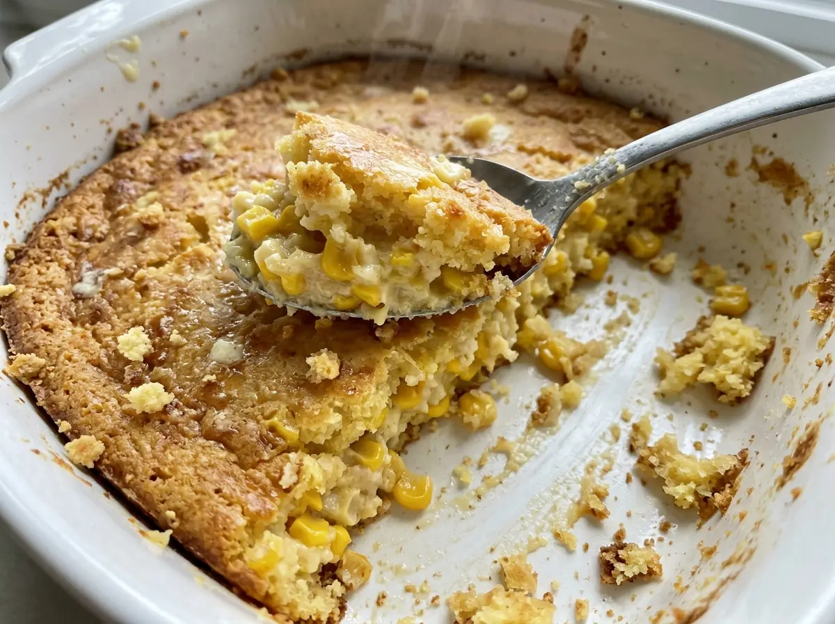 Corn Casserole golden creamy baked
