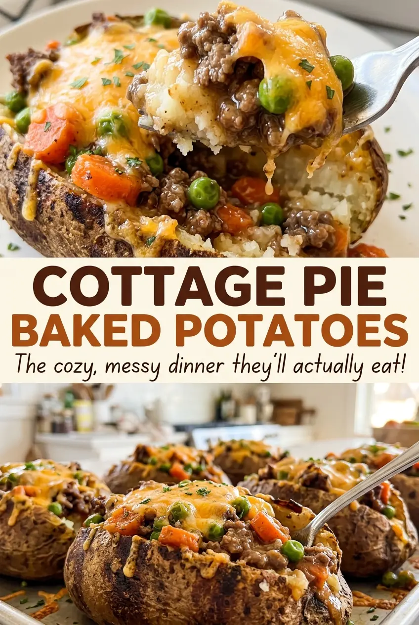 Cottage Pie Baked Potatoes golden potato topping