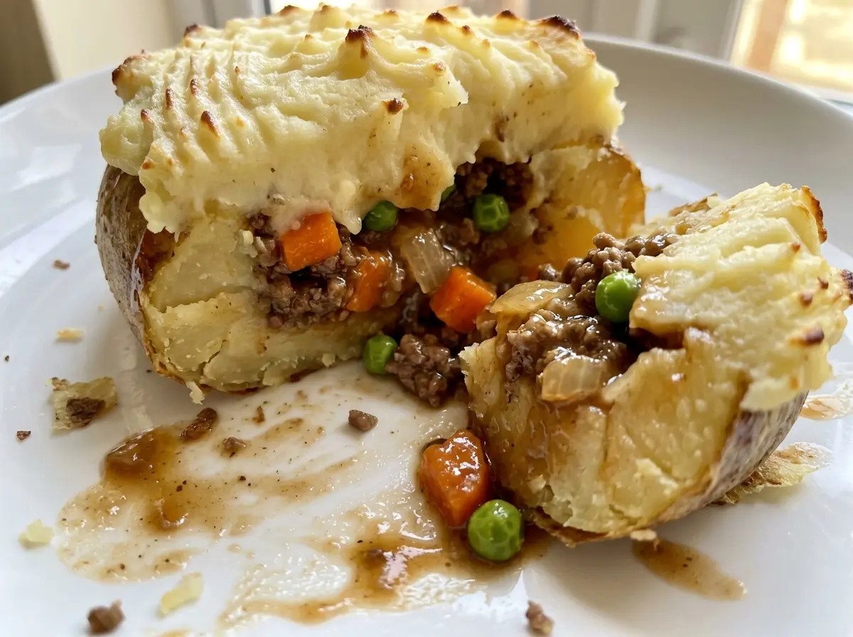 Cottage Pie Baked Potatoes savory beef filling