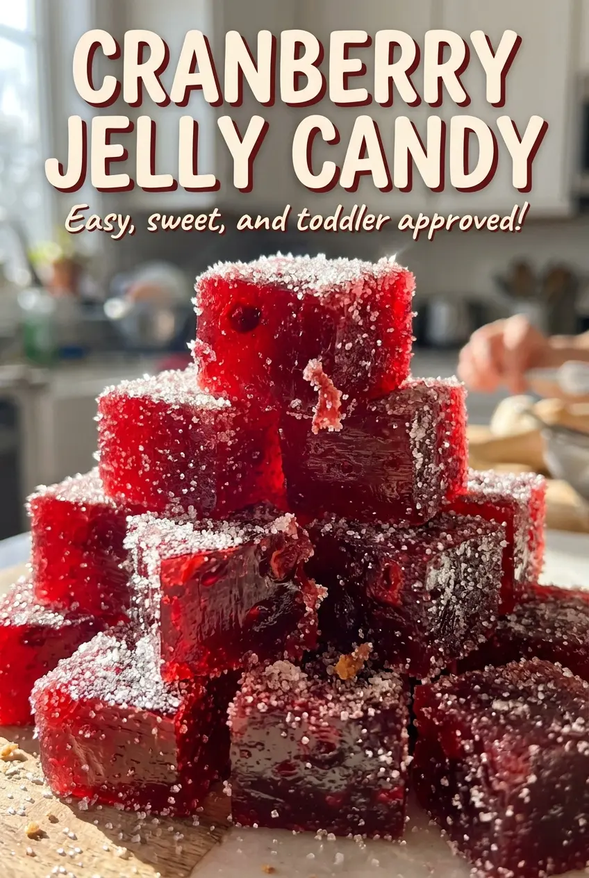 Cranberry Jelly Candy ruby tart sugar-dusted pieces