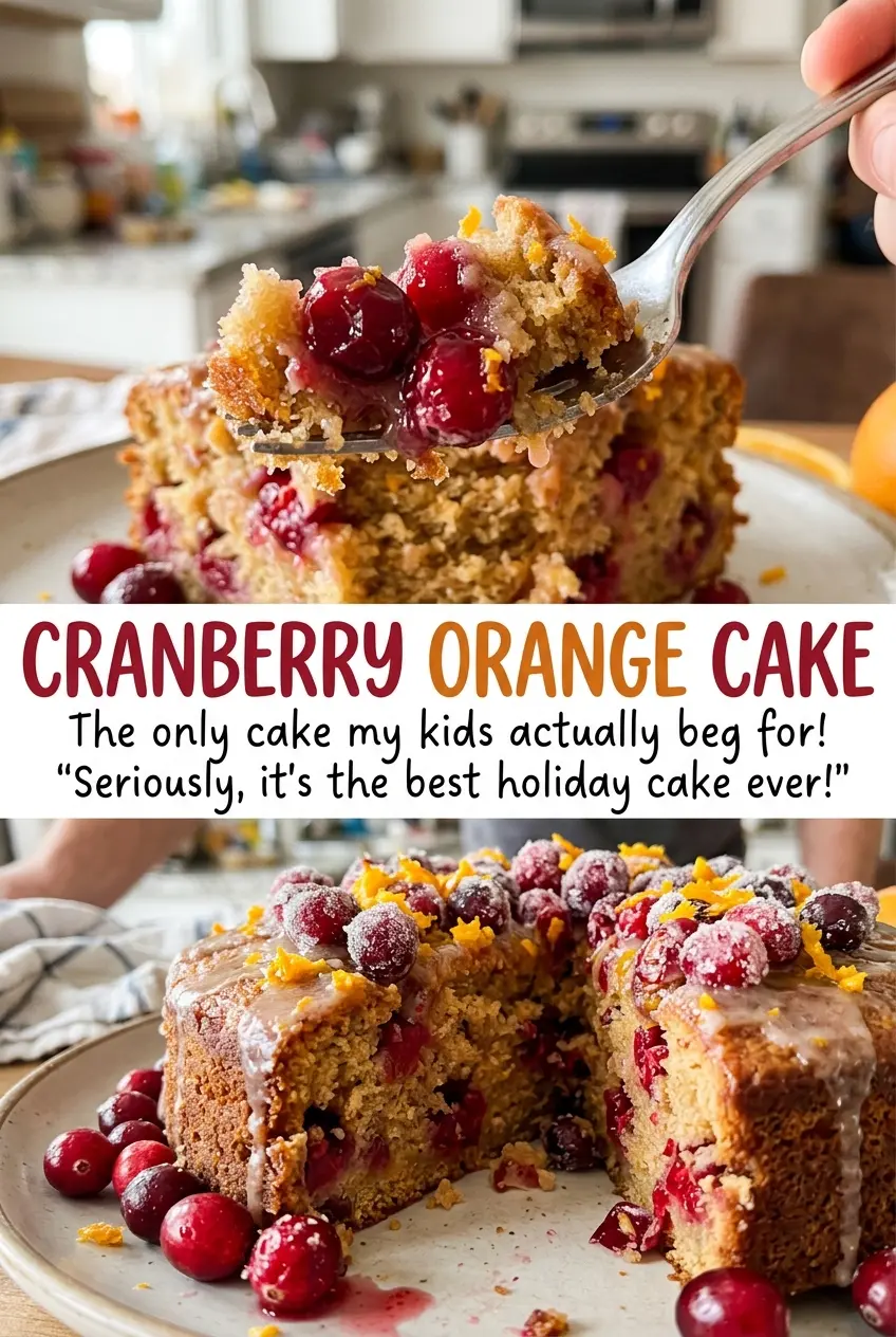 Cranberry Orange Cake cranberry-studded slices